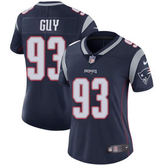 Women's Nike New England Patriots #93 Lawrence Guy Navy Blue Team Color Vapor Untouchable Limited Player NFL Jersey - Ujersey