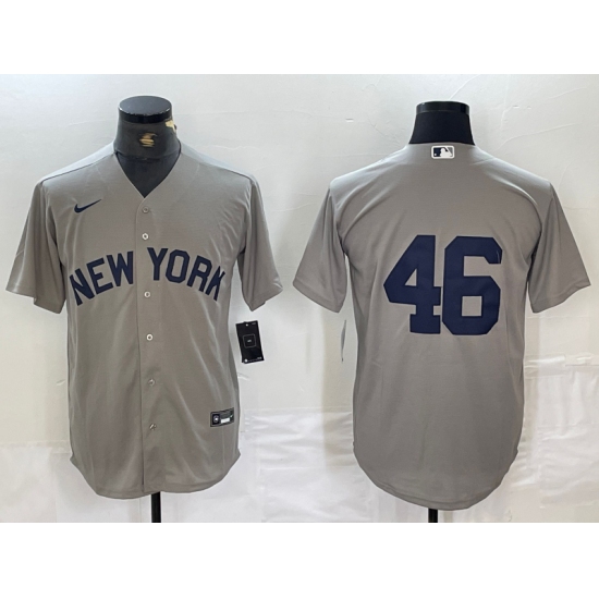 Men's New York Yankees #46 Andy Pettitte 2021 Grey Field of Dreams Cool Base Stitched Baseball Jersey - Ujersey