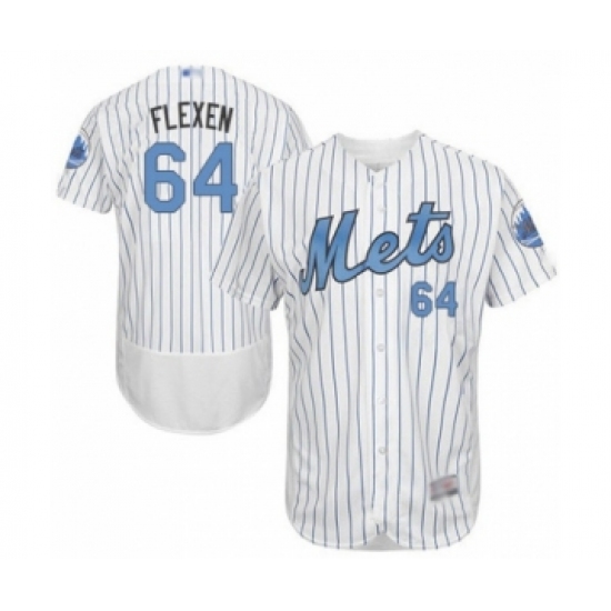 Men's New York Mets #64 Chris Flexen Authentic White 2016 Father's Day Fashion Flex Base Baseball Player Jersey - Ujersey