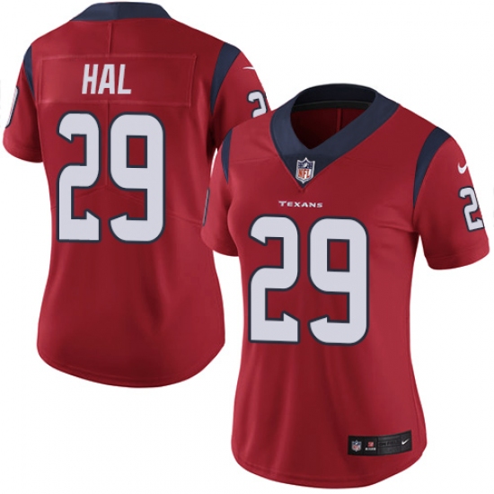 Women's Nike Houston Texans #29 Andre Hal Elite Red Alternate NFL Jersey - Ujersey