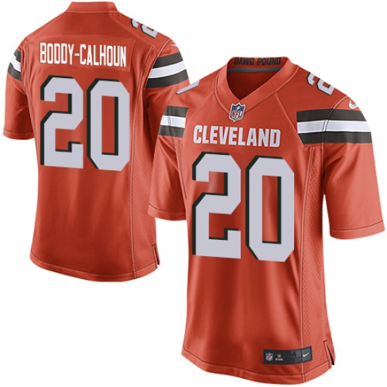 Men's Nike Cleveland Browns #20 Briean Boddy-Calhoun Game Orange Alternate NFL Jersey - Ujersey