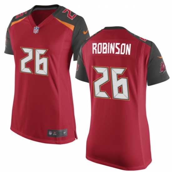 Women's Nike Tampa Bay Buccaneers #26 Josh Robinson Game Red Team Color NFL Jersey - Ujersey
