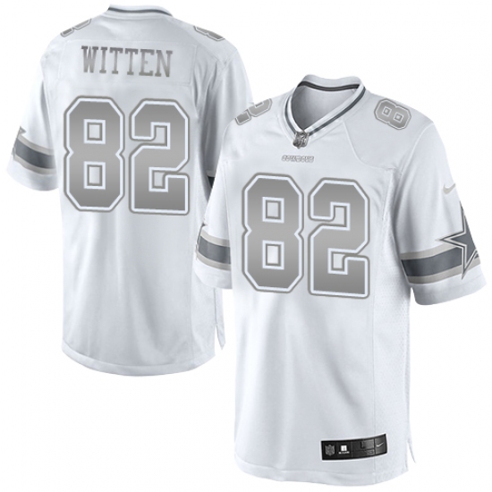Men's Nike Dallas Cowboys #82 Jason Witten Limited White Platinum NFL Jersey - Ujersey