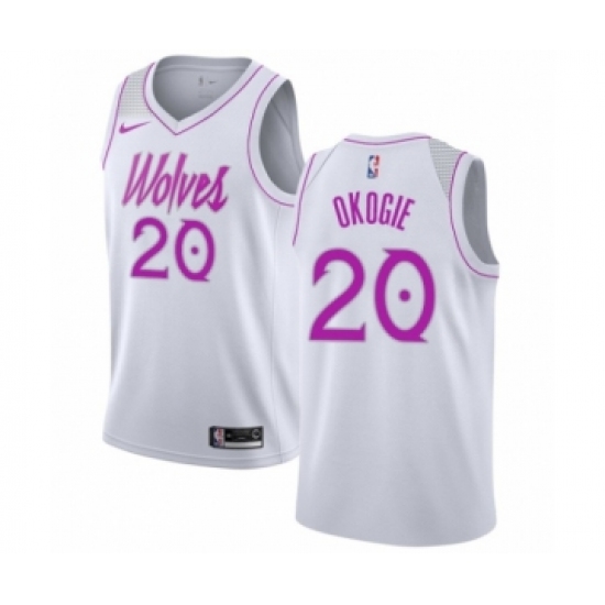 Men's Nike Minnesota Timberwolves #20 Josh Okogie White Swingman Jersey - Earned Edition - Ujersey