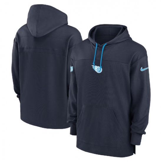 Men's Tennessee Titans Navy Performance Pullover Hoodie - Ujersey