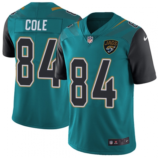Youth Nike Jacksonville Jaguars #84 Keelan Cole Teal Green Team Color Vapor Untouchable Limited Player NFL Jersey - Ujersey