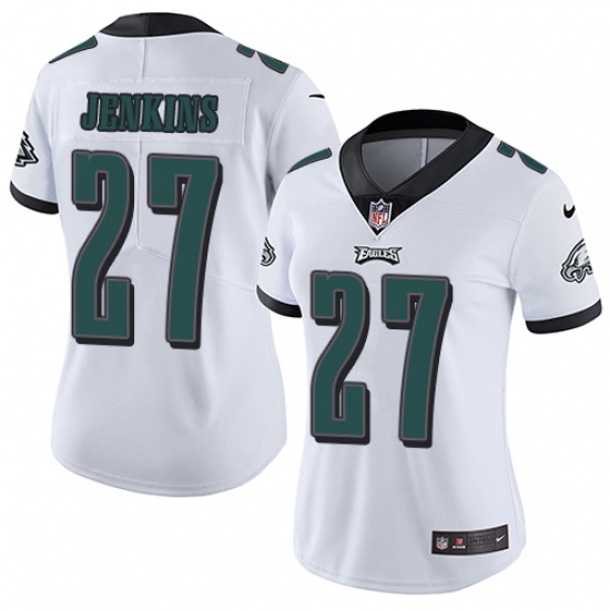 Women's Nike Philadelphia Eagles #27 Malcolm Jenkins White Vapor Untouchable Limited Player NFL Jersey