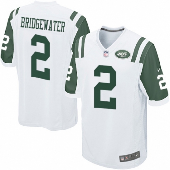 Men's Nike New York Jets #2 Teddy Bridgewater Game White NFL Jersey - Ujersey