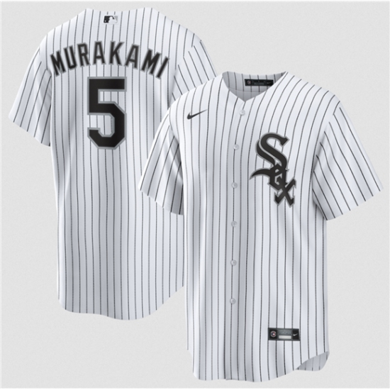 Men's Chicago White Sox #5 Munetaka Murakami White Cool Base Stitched Baseball Jersey - Ujersey