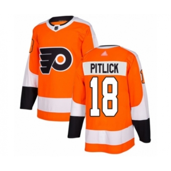 Men's Philadelphia Flyers #18 Tyler Pitlick Authentic Orange Home Hockey Jersey - Ujersey