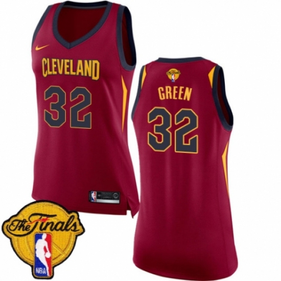 Youth Nike Cleveland Cavaliers #32 Jeff Green Swingman Maroon 2018 NBA Finals Bound NBA Jersey - Icon Edition - Ujersey