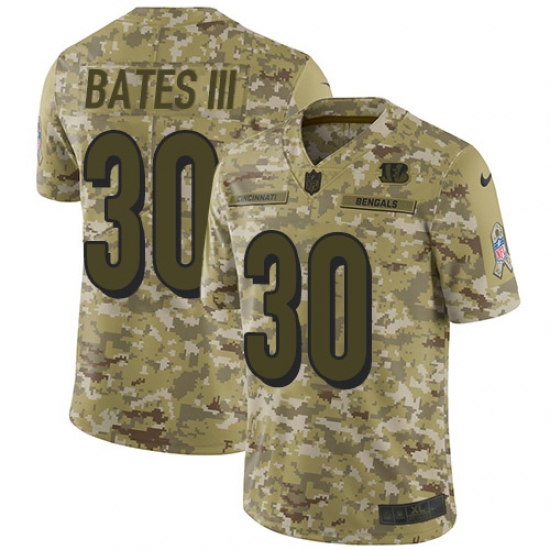 Men's Nike Cincinnati Bengals #30 Jessie Bates III Limited Camo 2018 Salute to Service NFL Jersey - Ujersey