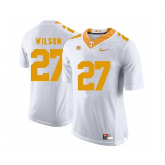 Tennessee Volunteers 27 Al Wilson White College Football Jersey