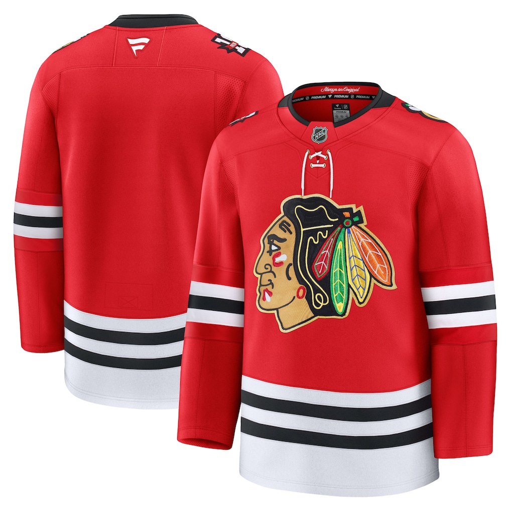 Men's Chicago Blackhawks Fanatics Red Centennial Premium Jersey - ujerseystore