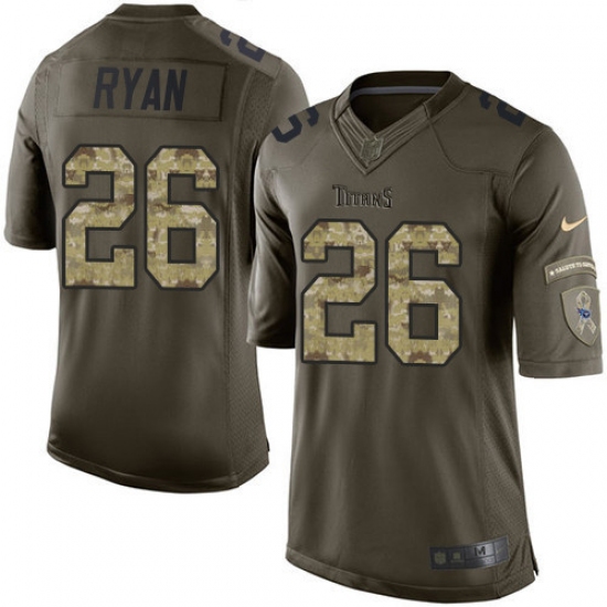 Men's Nike Tennessee Titans #26 Logan Ryan Elite Green Salute to Service NFL Jersey - Ujersey