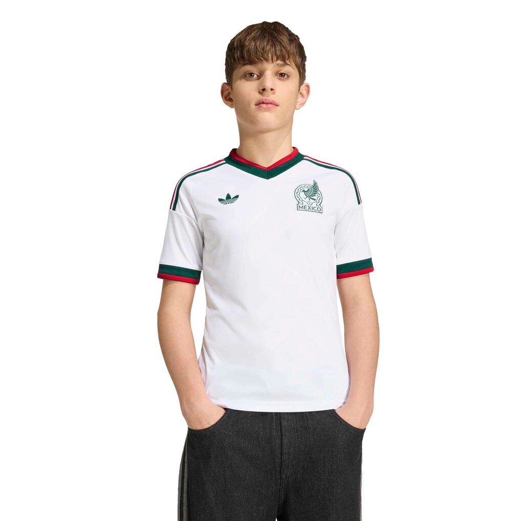Youth Mexico National Team adidas White 2026 Away Replica Jersey - Ujersey