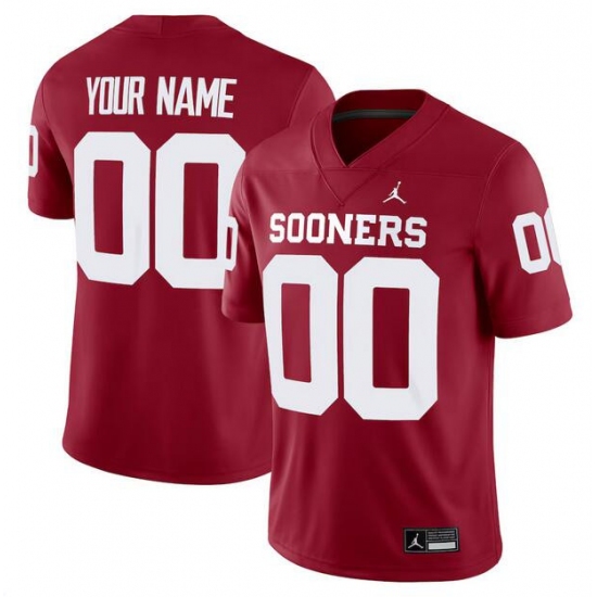 Men's Oklahoma Sooners Active Player Custom Red Stitched Football Jersey - Ujersey