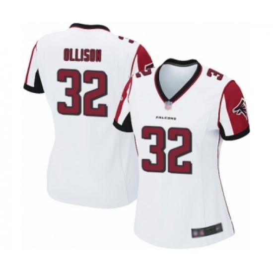Women's Atlanta Falcons #32 Qadree Ollison Game White Football Jersey - Ujersey