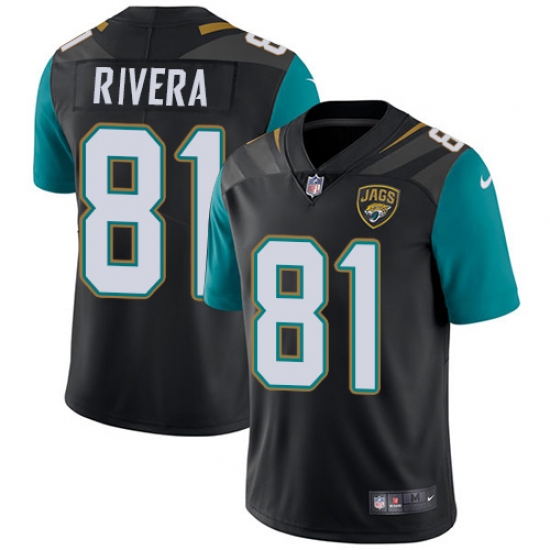 Youth Nike Jacksonville Jaguars #81 Mychal Rivera Black Alternate Vapor Untouchable Limited Player NFL Jersey - Ujersey