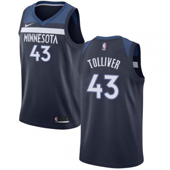 Women's Nike Minnesota Timberwolves #43 Anthony Tolliver Swingman Navy Blue NBA Jersey - Icon Edition - Ujersey