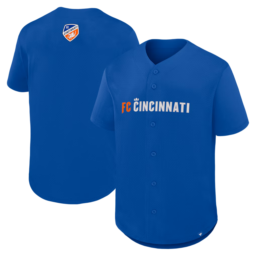 Men's FC Cincinnati Fanatics Blue Maximum Intensity Button-Up Jersey - Ujersey NHL