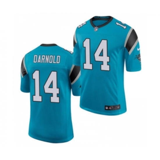 Men's Carolina Panthers #14 Sam Darnold Blue Vapor Untouchable Limited Jersey - Ujersey