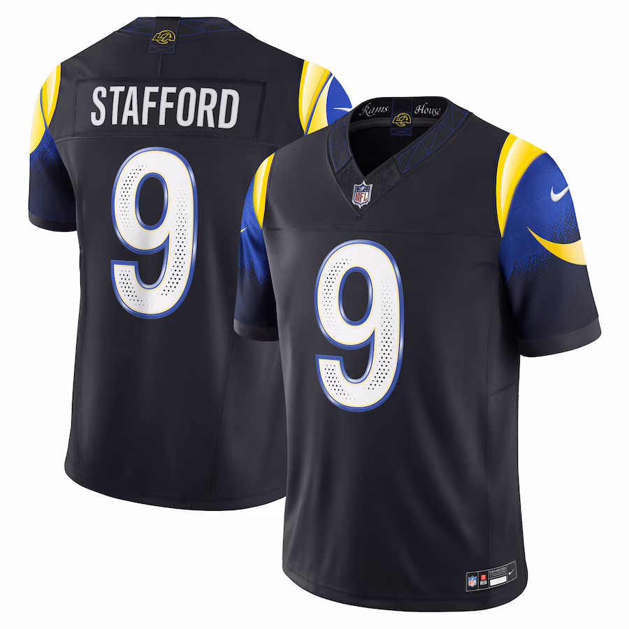 Men's Los Angeles Rams Matthew Stafford Nike Midnight Blue 2025 Rivalries Collection Limited Jersey - Ujersey