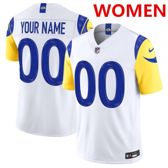 Women's Los Angeles Rams Active Player Custom White 2026 F.U.S.E. Vapor Limited Football Stitched Jersey(Run Small) - Ujersey