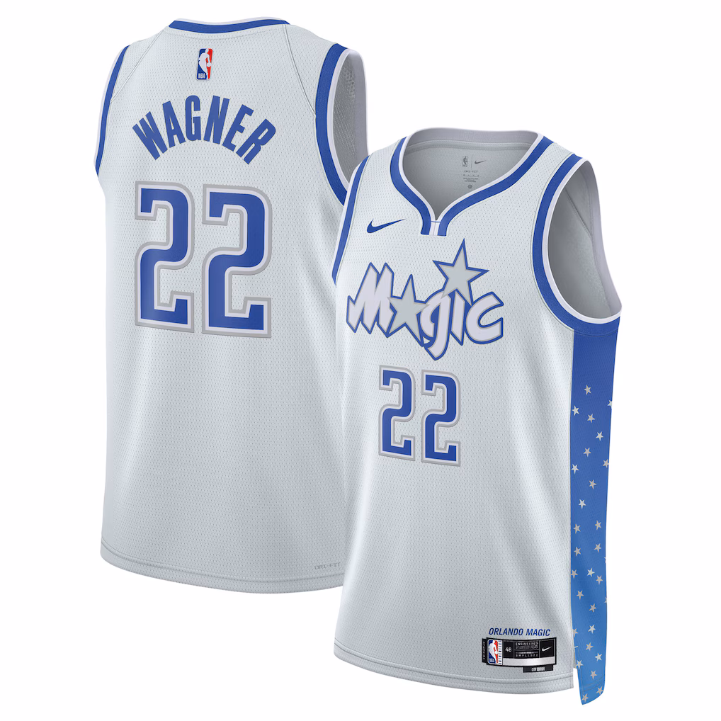 Unisex Orlando Magic Franz Wagner Nike Silver 2025/26 Swingman Jersey - City Edition