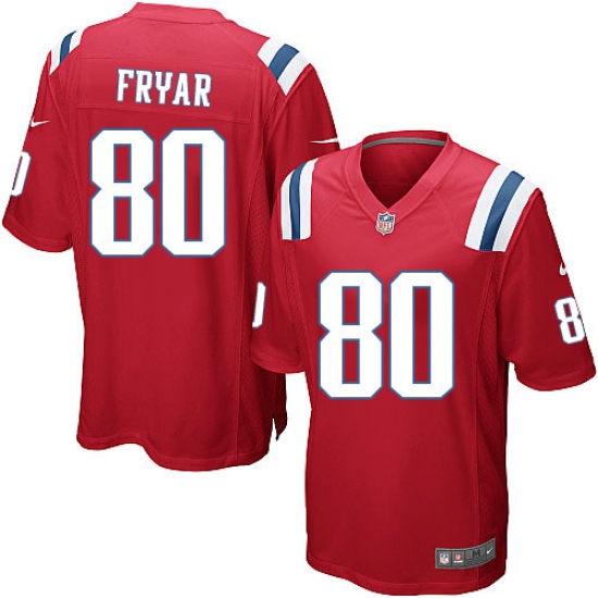 Men's Nike New England Patriots #80 Irving Fryar Game Red Alternate NFL Jersey - Ujersey