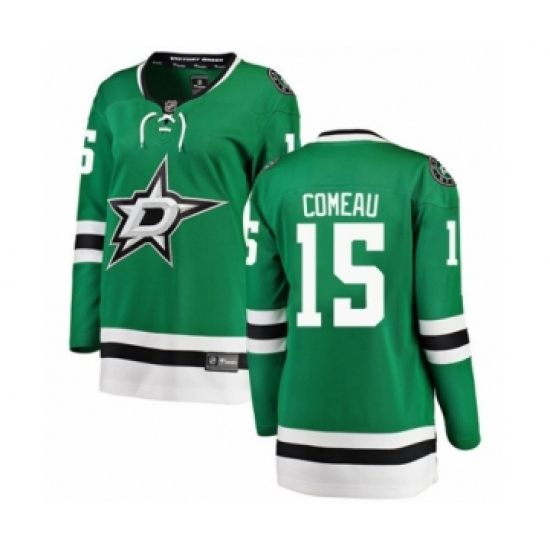 Women's Dallas Stars #15 Blake Comeau Authentic Green Home Fanatics Branded Breakaway NHL Jersey