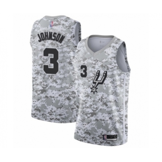 Men's San Antonio Spurs #3 Keldon Johnson White Swingman Jersey - Earned Edition - Ujersey
