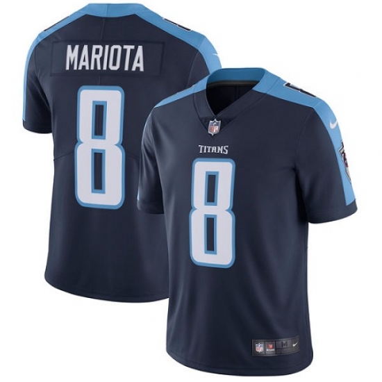 Youth Nike Tennessee Titans #8 Marcus Mariota Elite Navy Blue Alternate NFL Jersey - Ujersey