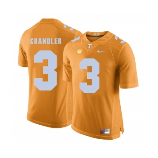 Tennessee Volunteers 3 White Ty Chandler Orange College Football Jersey - Ujersey