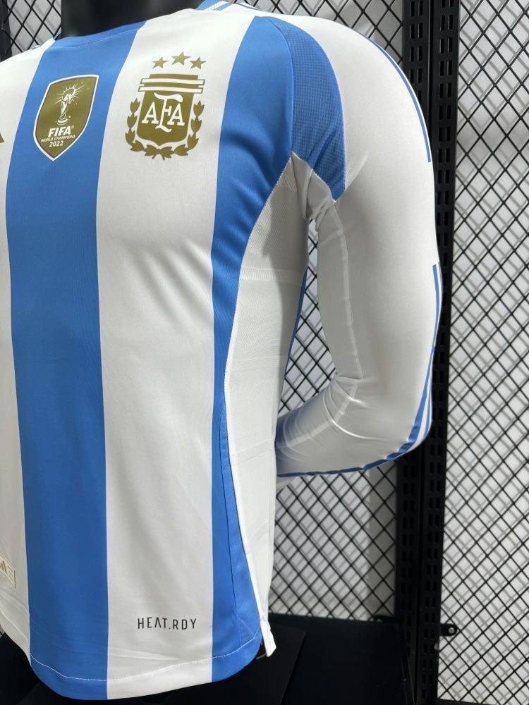 Argentina Soccer Jersey Home Long Sleeve Shirt 2024 - Ujersey NHL