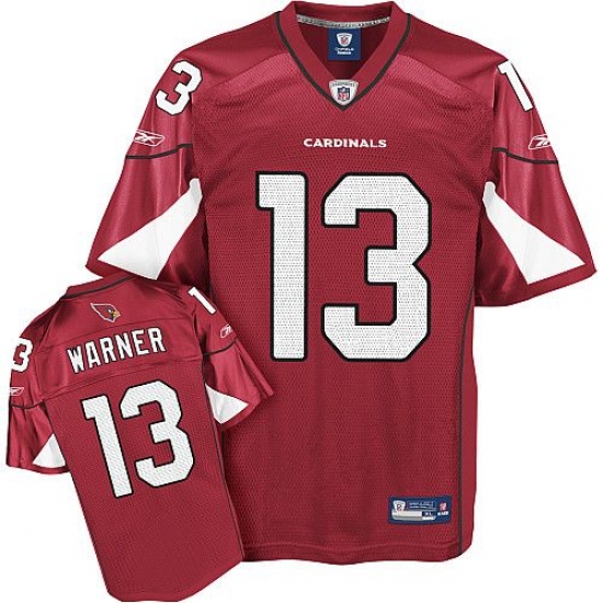 Reebok Arizona Cardinals #13 Kurt Warner Red Team Color Replica Throwback NFL Jersey - Ujersey