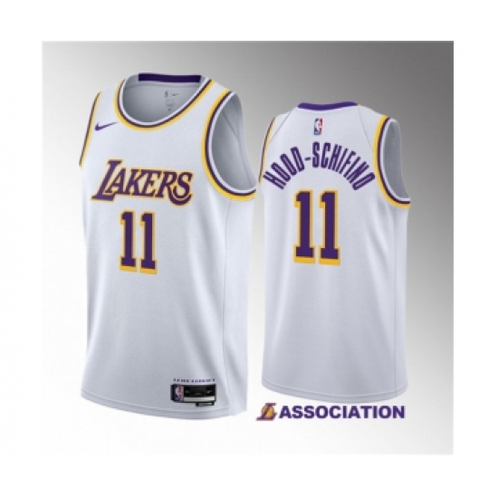 Men's Los Angeles Lakers #11 Jalen Hood-Schifino White 2023 Draft Association Edition Stitched Basketball Jersey - Ujersey