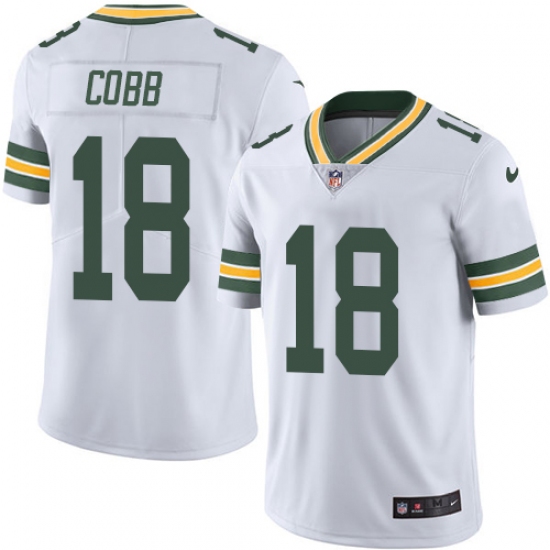Youth Nike Green Bay Packers #18 Randall Cobb Elite White NFL Jersey - Ujersey