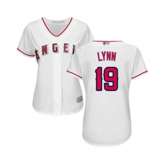 Women's Los Angeles Angels of Anaheim #19 Fred Lynn Replica White Home Cool Base Baseball Jersey - Ujersey