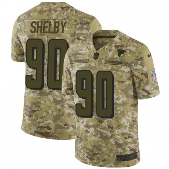 Men's Nike Atlanta Falcons #90 Derrick Shelby Limited Camo 2018 Salute to Service NFL Jersey - Ujersey