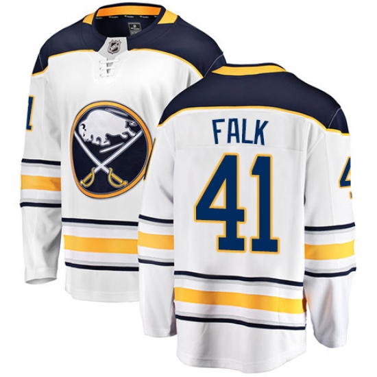 Youth Buffalo Sabres #41 Justin Falk Fanatics Branded White Away Breakaway NHL Jersey - Ujersey