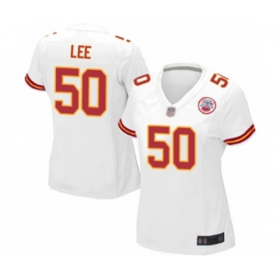 Women's Kansas City Chiefs #50 Darron Lee Game White Football Jersey - Ujersey