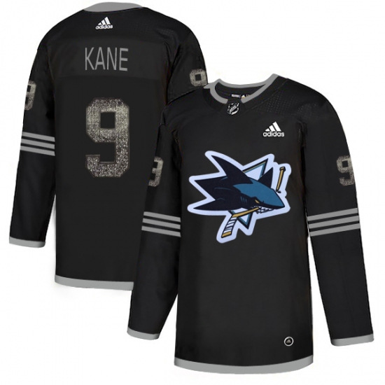 Men's Adidas San Jose Sharks #9 Evander Kane Black Authentic Classic Stitched NHL Jersey - Ujersey