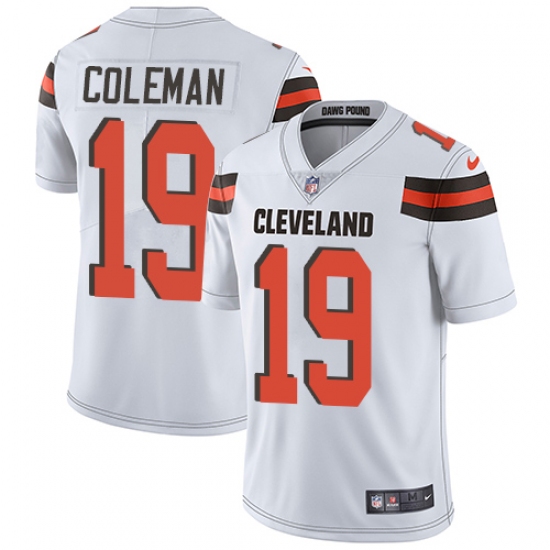 Men's Nike Cleveland Browns #19 Corey Coleman White Vapor Untouchable Limited Player NFL Jersey - Ujersey