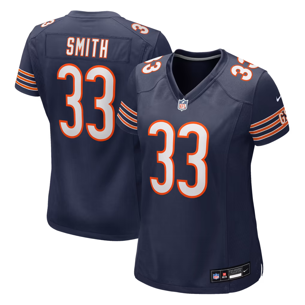 Women's Chicago Bears Keidron Smith Nike Navy Team Game Jersey - Ujersey