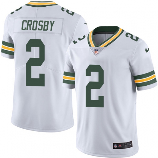 Youth Nike Green Bay Packers #2 Mason Crosby Elite White NFL Jersey - Ujersey