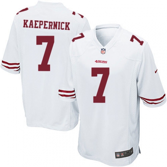 Men's Nike San Francisco 49ers #7 Colin Kaepernick Game White NFL Jersey - Ujersey