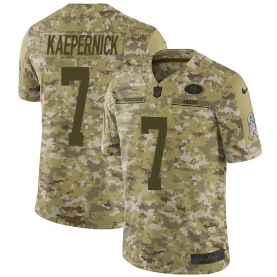 Youth Nike San Francisco 49ers #7 Colin Kaepernick Limited Camo 2018 Salute to Service NFL Jersey - Ujersey