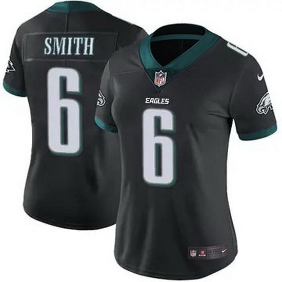 Women Philadelphia Eagles #6 DeVonta Smith Black F U S E Stitched NFL Jersey - Ujersey