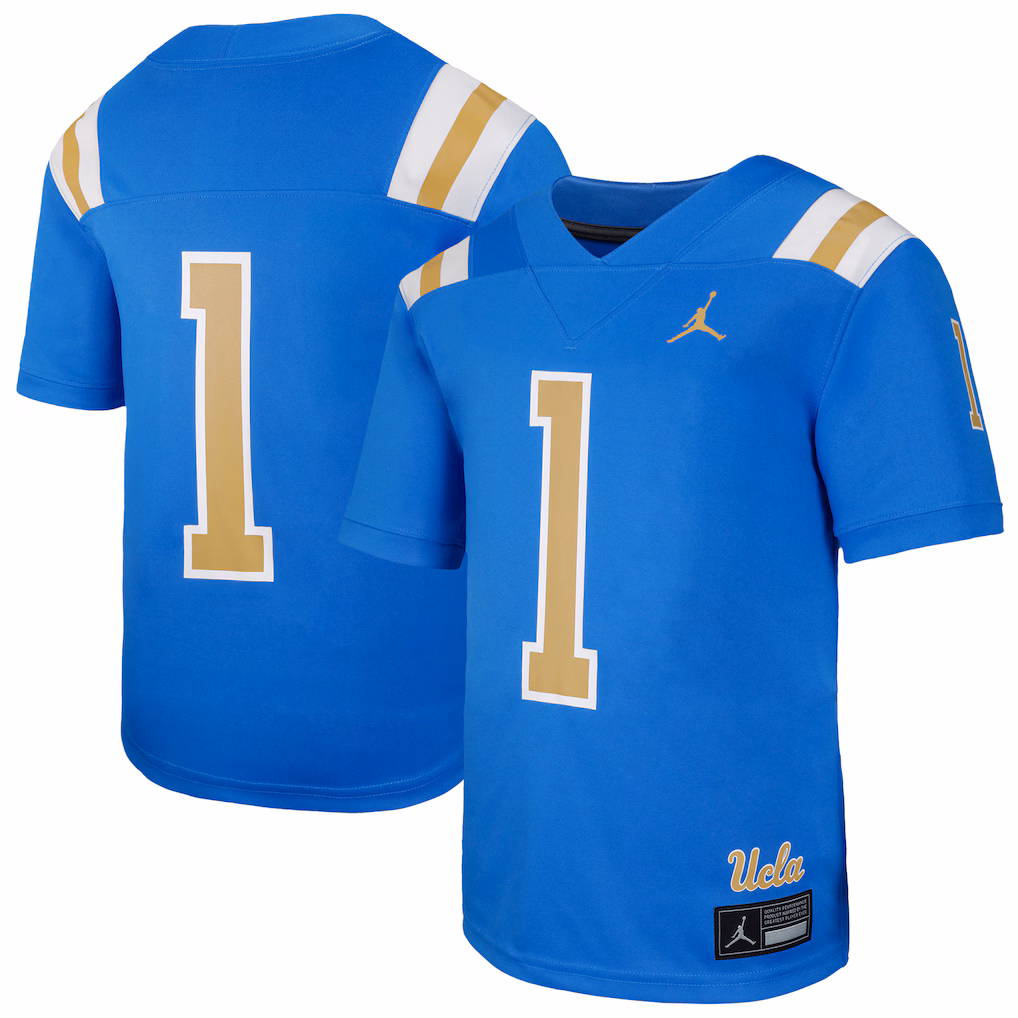 Youth Jordan Brand #1 Blue UCLA Bruins Untouchable Replica Game Jersey - SUjersey01